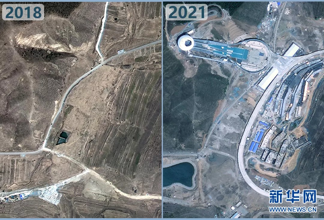 衛星見證，這里如何變身“冬奧小城”