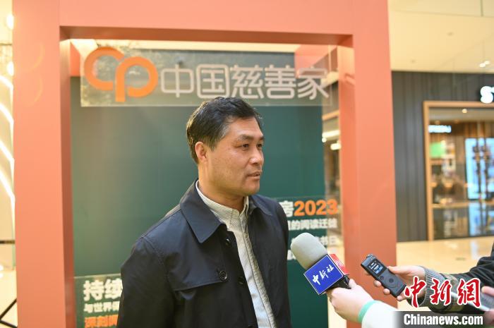 薛濤接受采訪。　于海洋 攝