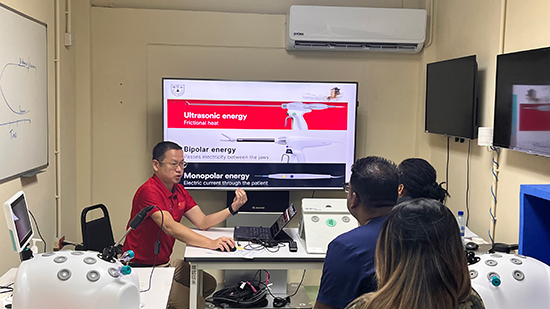 培訓(xùn)現(xiàn)場。第18期援圭亞那醫(yī)療隊(duì)供圖