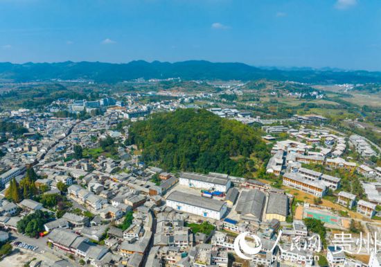 航拍舊州古鎮。人民網 陽茜攝