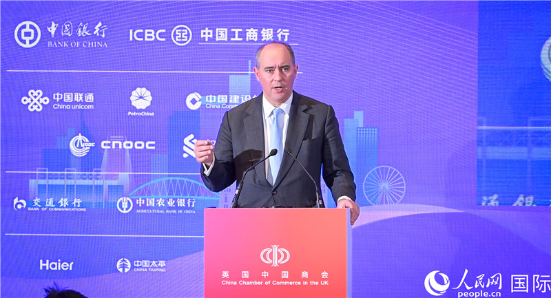 英國商業貿易部國務大臣（投資大臣）多米尼克·約翰遜與會。人民網 郭錦標攝