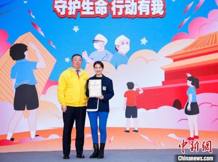 演員周海媚受邀參與公益活動。　郭凱敏 攝