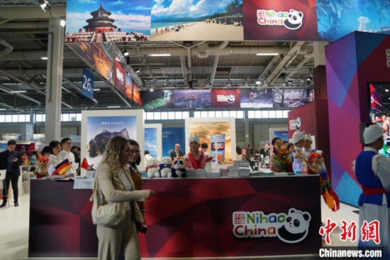  3月5日，2024年柏林國際旅游交易會(ITB)在柏林會展中心拉開帷幕。以“你好！中國”為主題的中國展區當日亮相展會。中新社記者 馬秀秀 攝