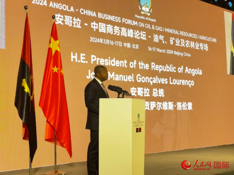 安哥拉總統若昂·曼努埃爾·貢薩爾維斯·洛倫索。人民網記者 張榮攝