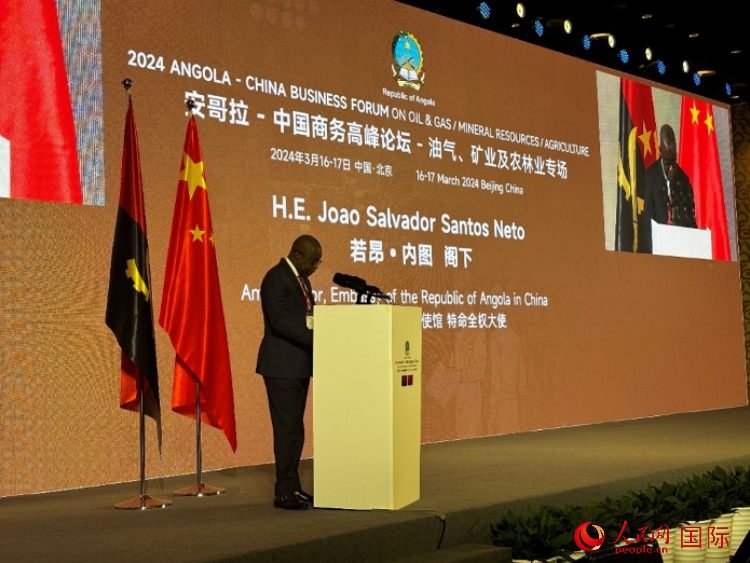 安哥拉駐華大使若昂·內圖。人民網記者 張榮攝