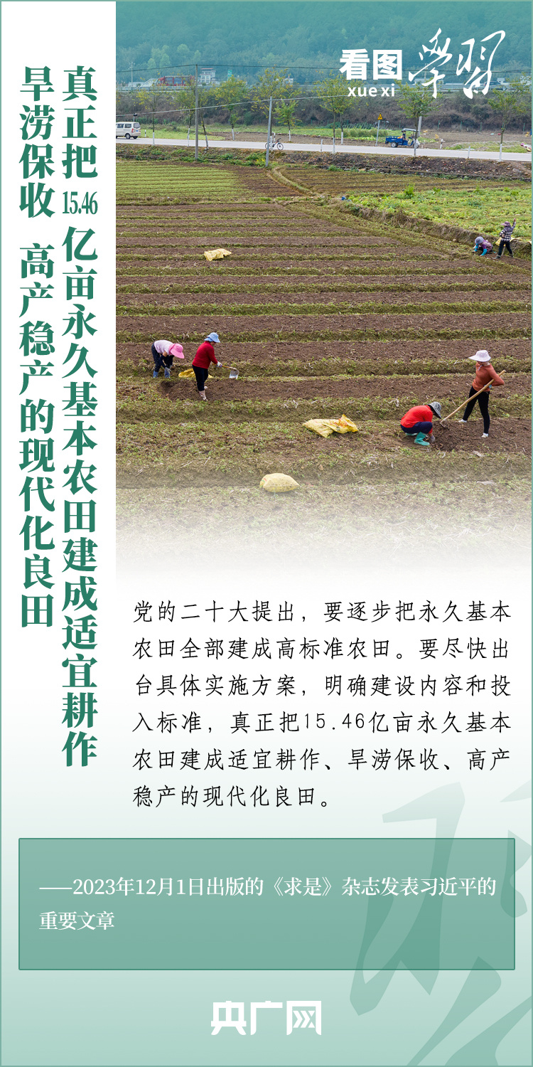 看圖學(xué)習(xí)丨推廣良田、良種、良法、良機(jī) 給農(nóng)業(yè)現(xiàn)代化插上科技的翅膀