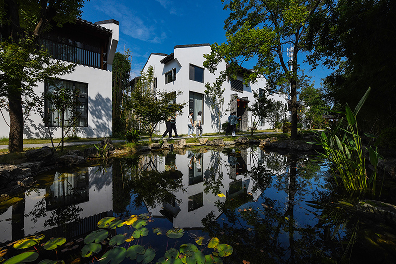 畈塘民宿群保留了江淮建筑的傳統風格。吳芳攝