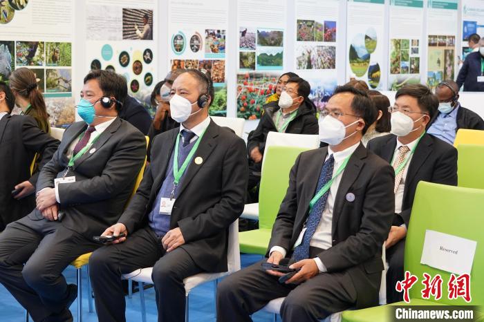 圖為極小種群物種和生物多樣性保護邊會現(xiàn)場?！≡颇鲜×謽I(yè)和草原局供圖