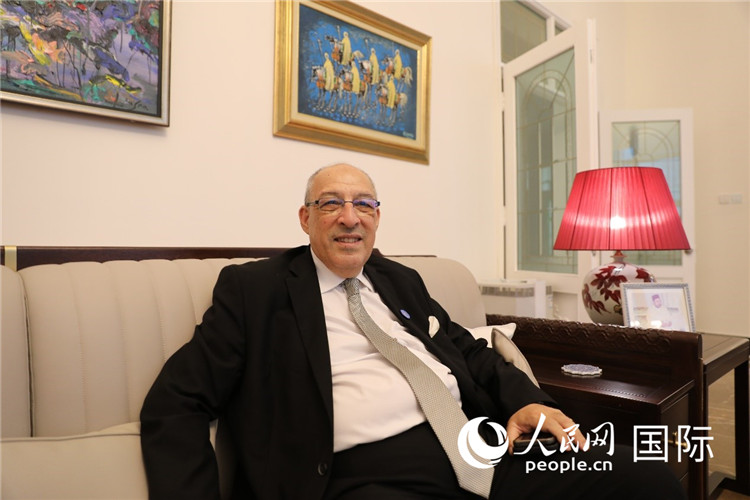 9月6日，摩洛哥駐華大使阿卜杜勒卡迪爾·安薩里接受人民網(wǎng)記者采訪。人民網(wǎng)記者 翟轉(zhuǎn)麗攝