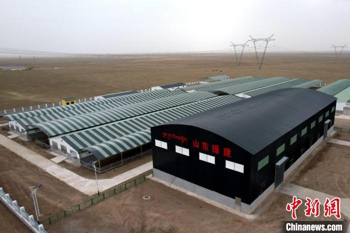 圖為航拍生態畜牧業集中規模化養殖基地。　蔡志睿 攝