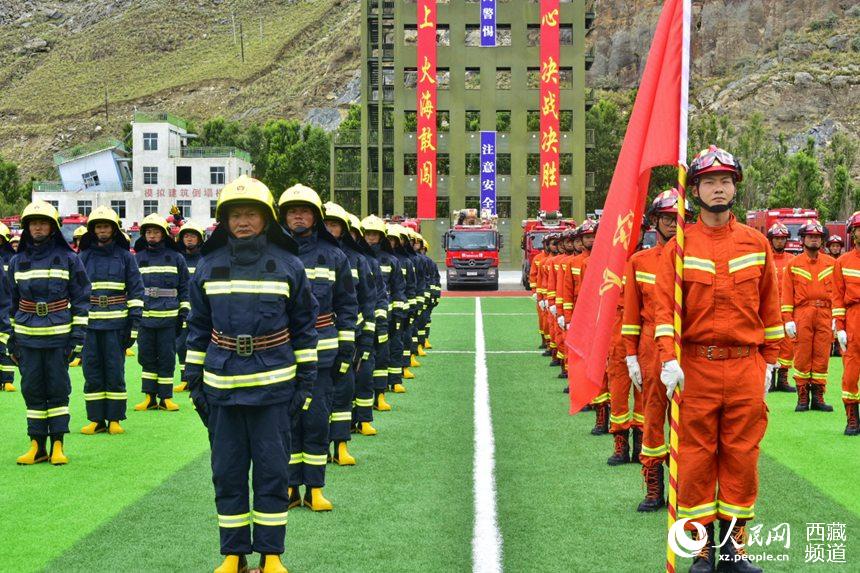 誓師大會現場。人民網 李海霞攝