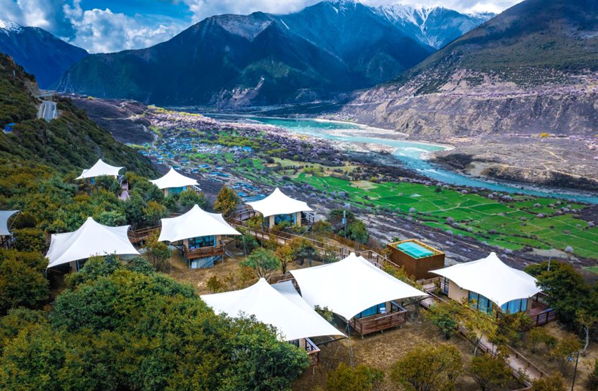 依托桃花資源，打造文旅產業。 張靜攝