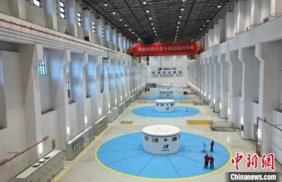 圖為水電站內部。　王磊　攝